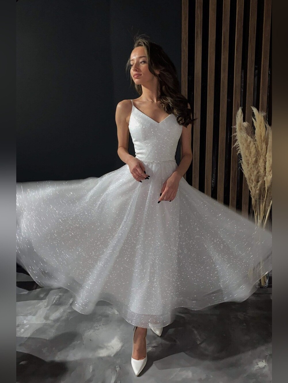 Olivia Bottega Heist Midi In Ivory, Custom Size